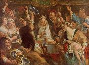 Jacob Jordaens Jacob Jordaens. The King Drinks oil